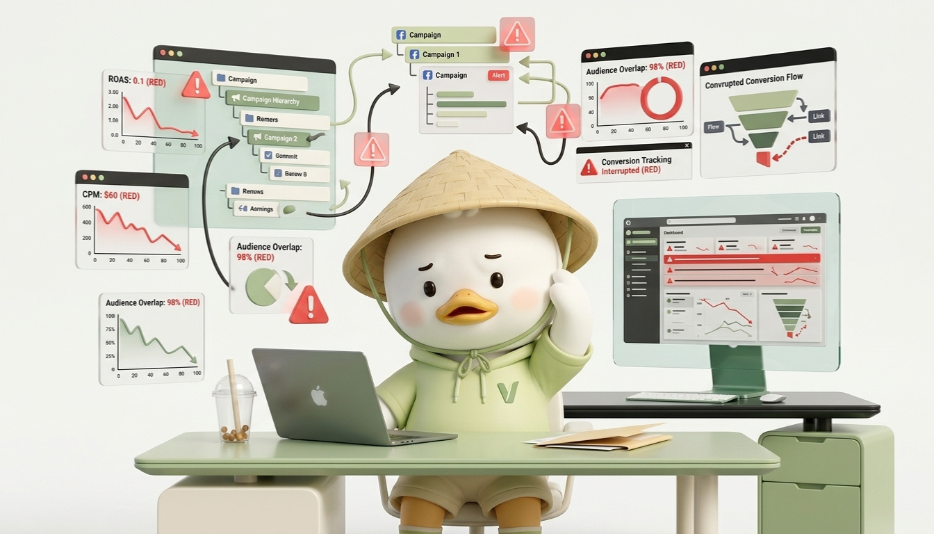 Chạy quảng cáo Facebook thất bại khi nội dung creative thiếu hấp dẫn và không tạo chuyển đổi